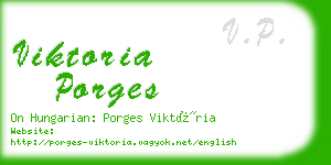 viktoria porges business card